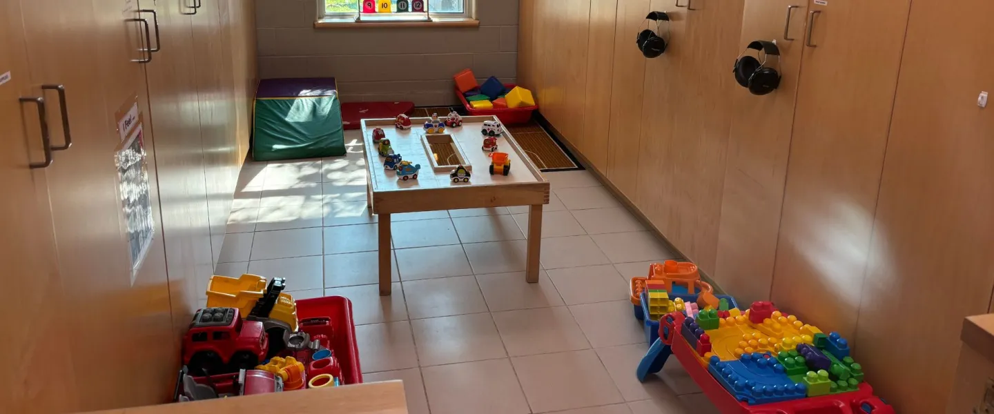 Avalon child care room full of toys