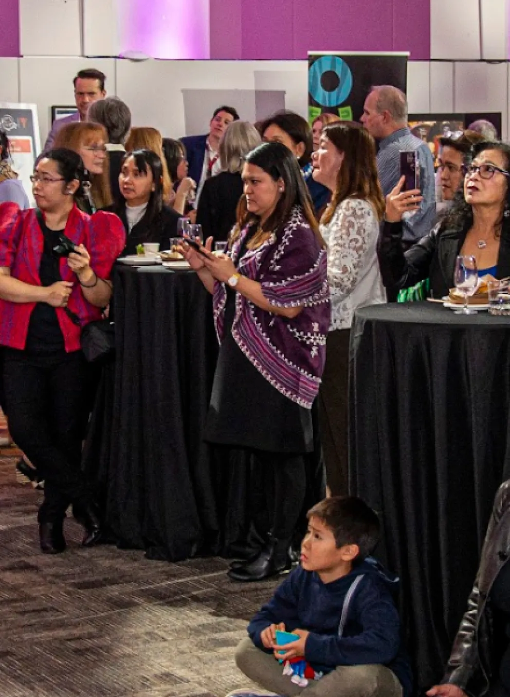 A group of people at an event.