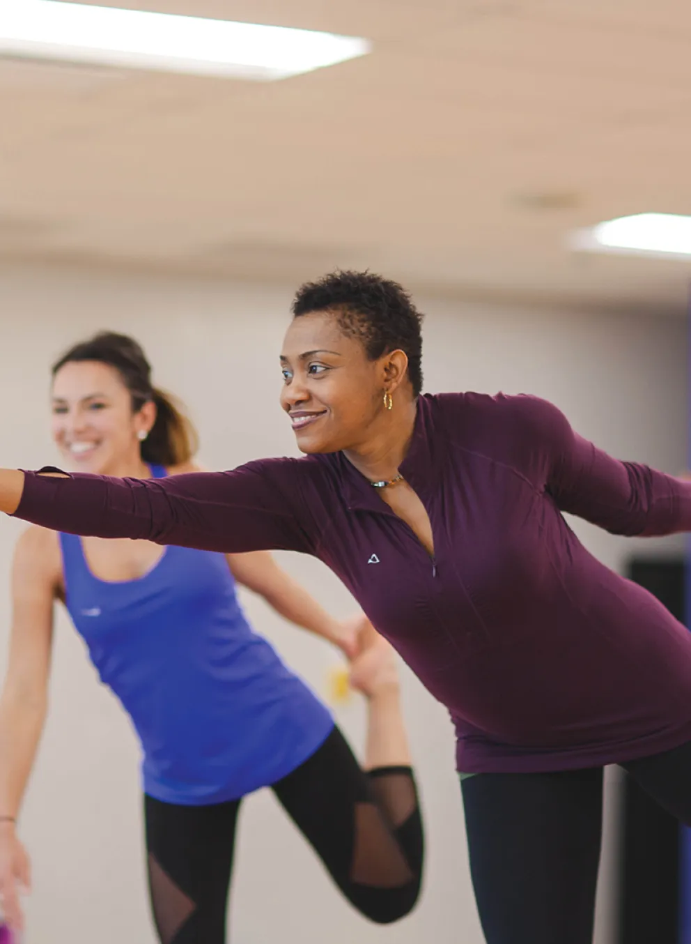 Group of women in a fitness class.