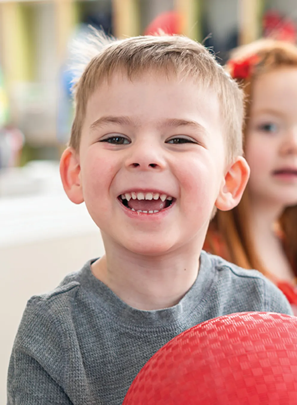 Children playing in child care setting