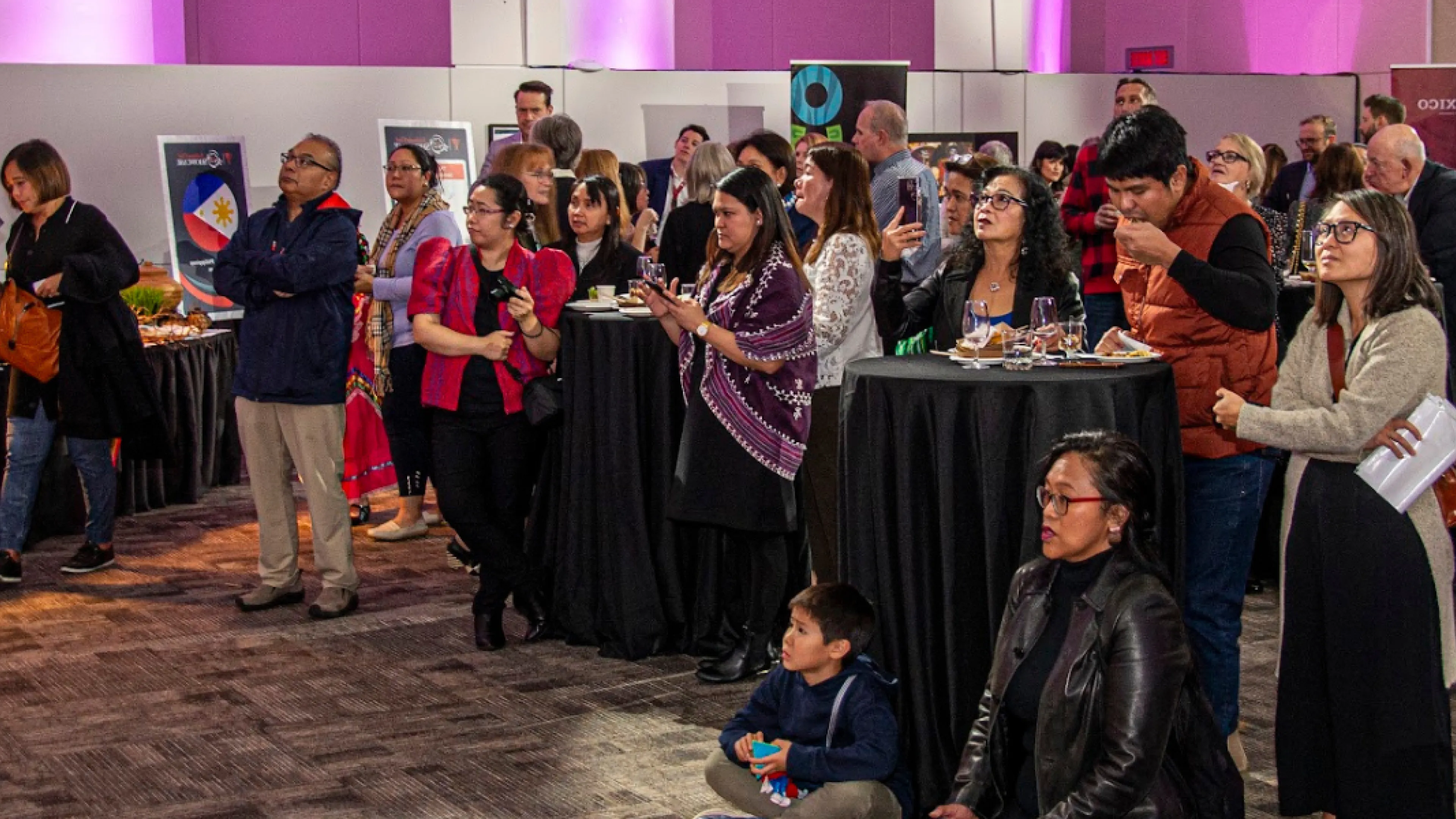 A group of people at an event.